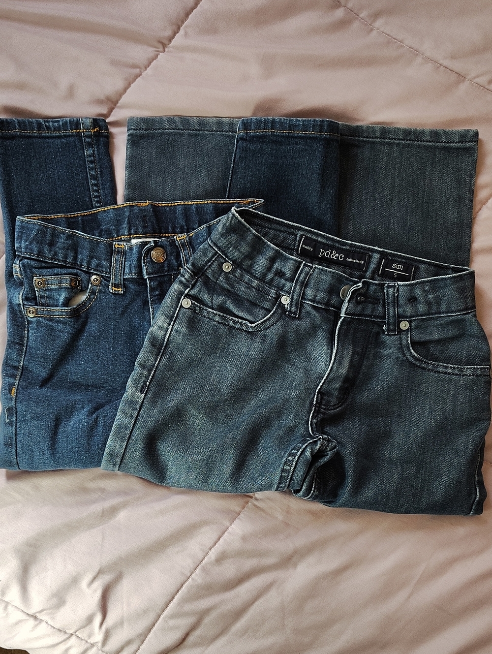 Jeans Dui- PD&C Kids Blue Denim Jeans Duo - Dark & Medium Wash